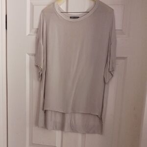 Vince Light Gray Short Sleeve Tee
